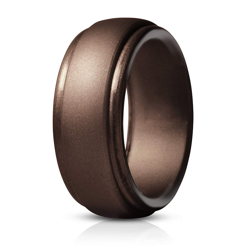 VVS Jewelry Bronze Silicone Wedding Band