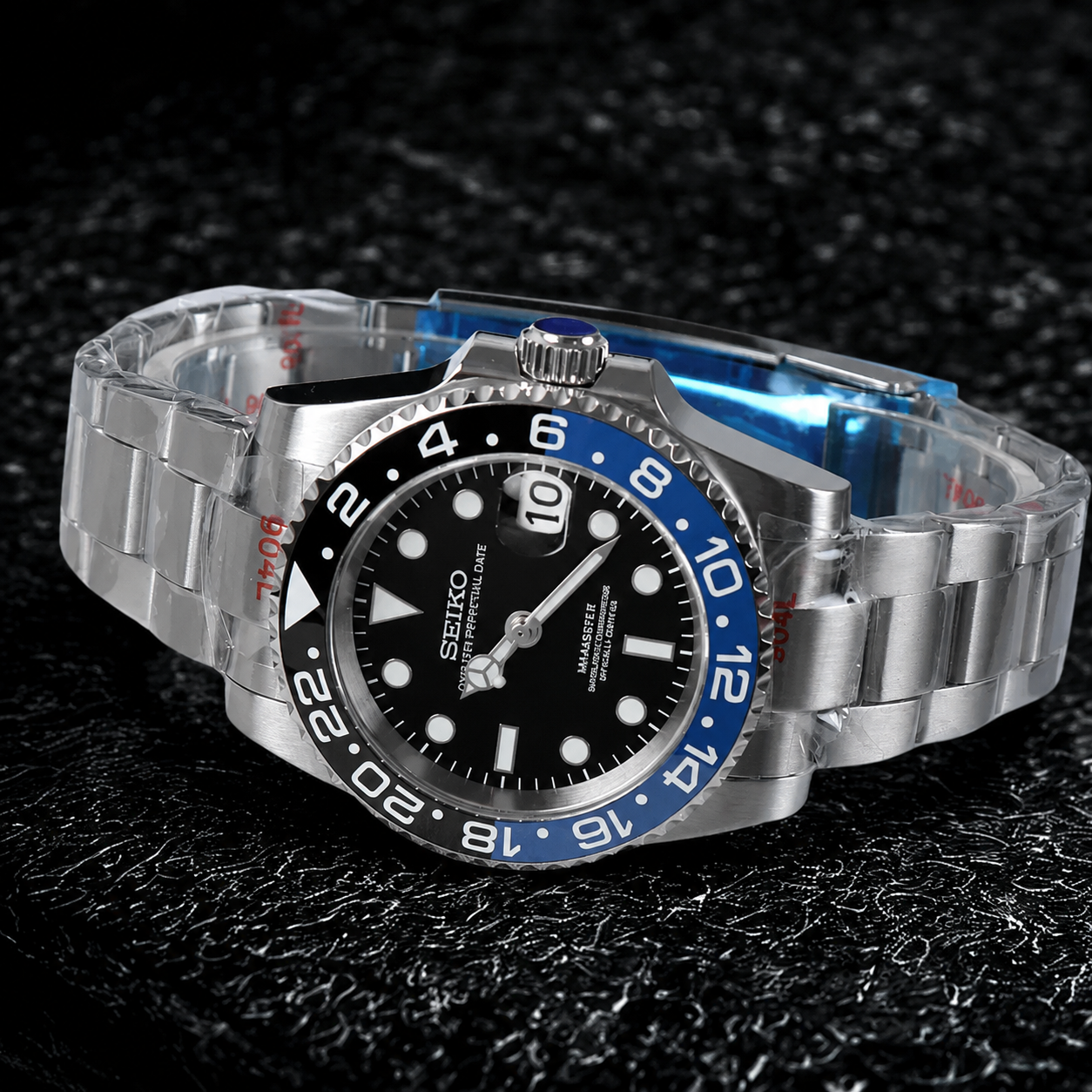 Seiko Mod | Batman Black Blue