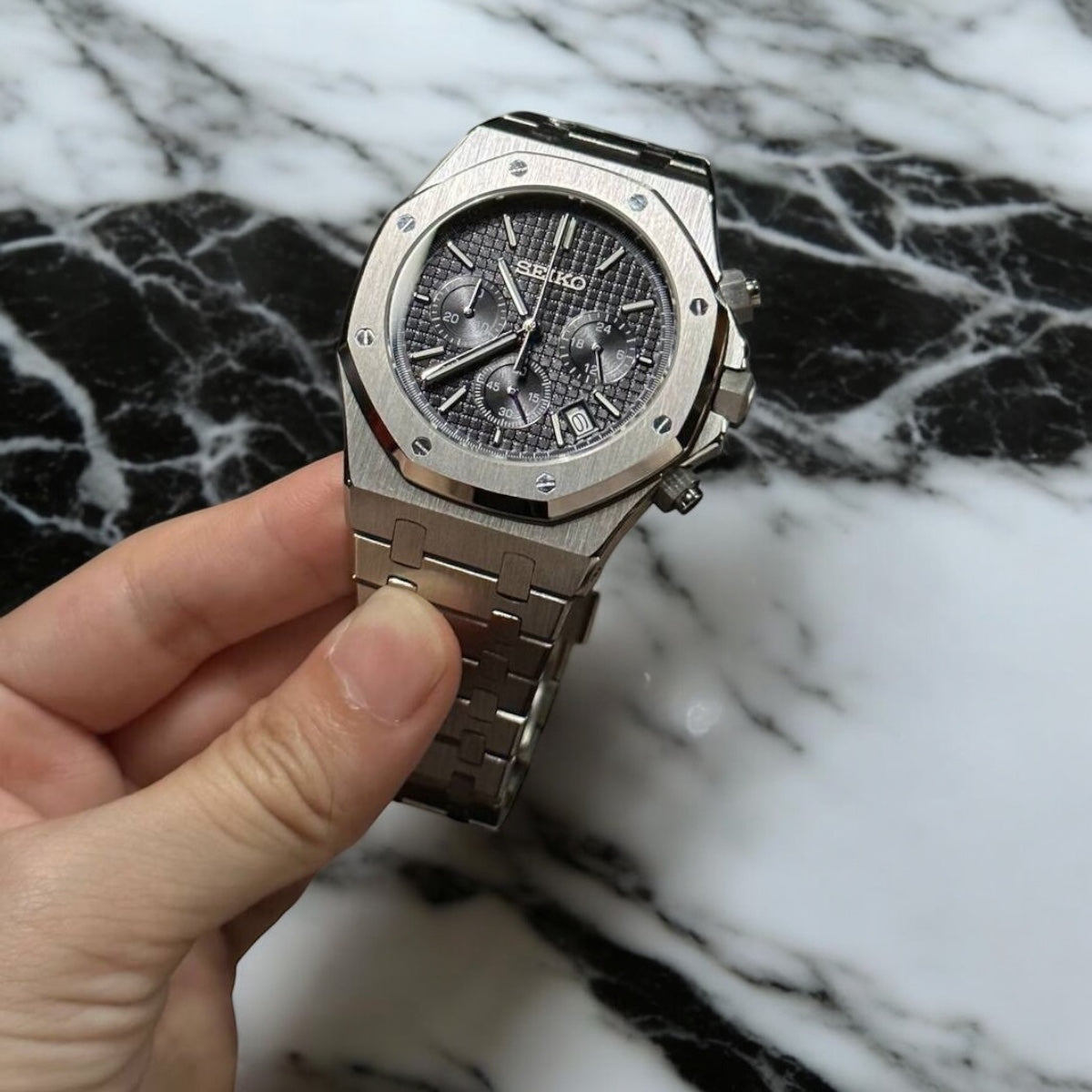 SEIKO MOD ROYAL OAK | CHRONO BLACK