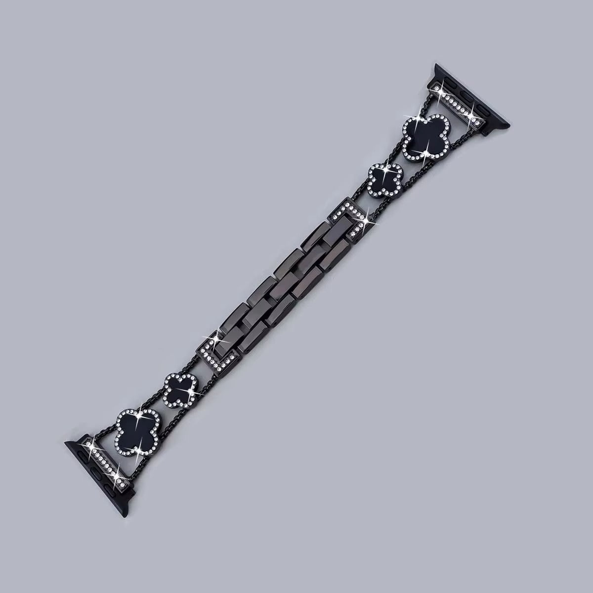 Iced Out Clover Apple Watch Band