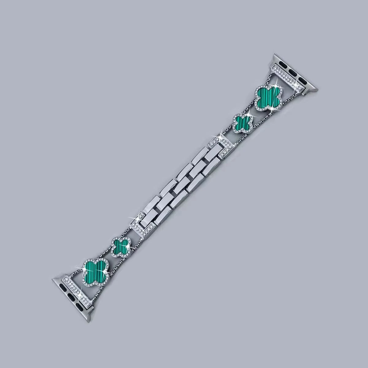 Iced Out Clover Apple Watch Band