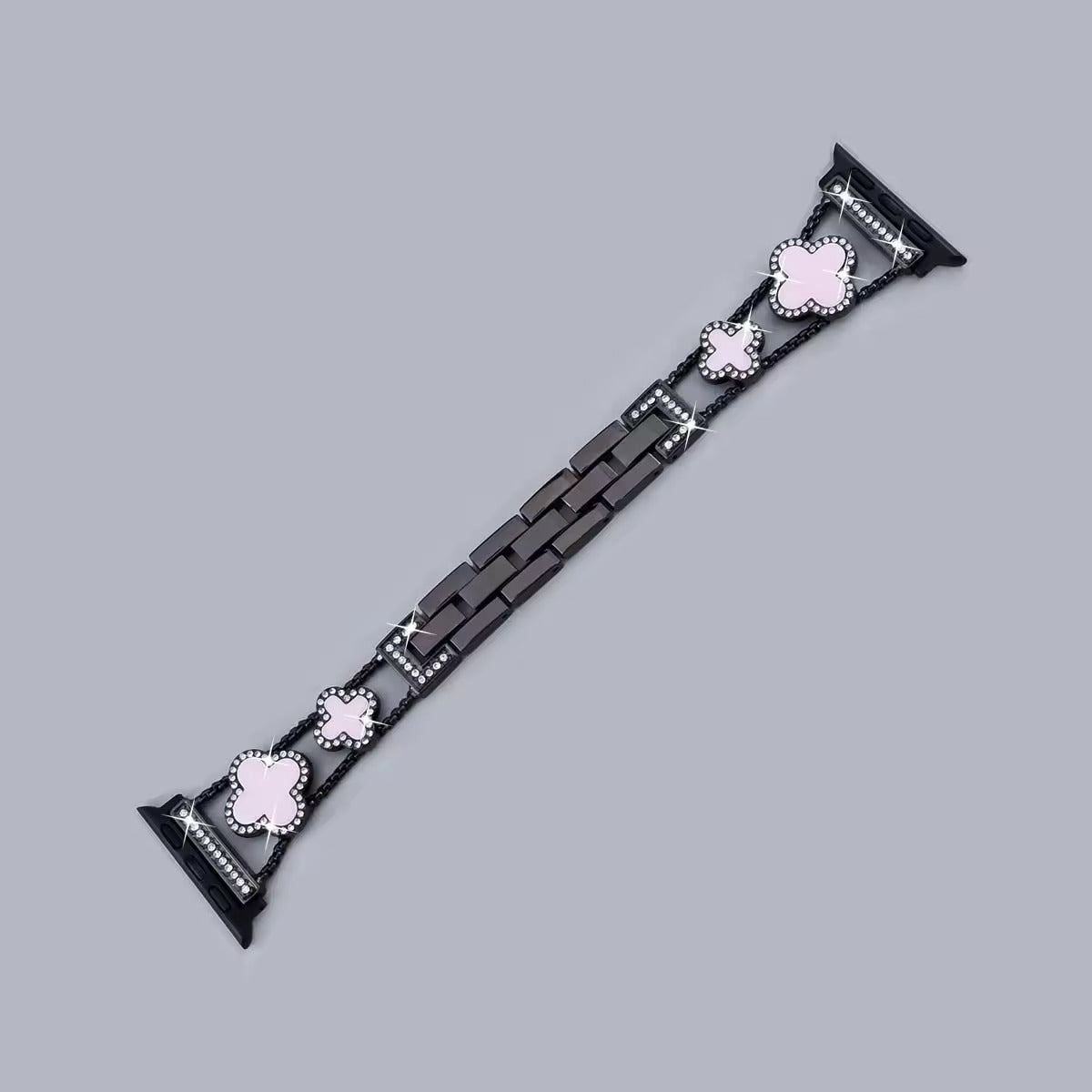 Iced Out Clover Apple Watch Band