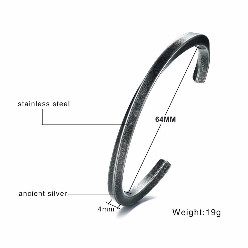 Twisted Unisize Men's Minimalist Bangle