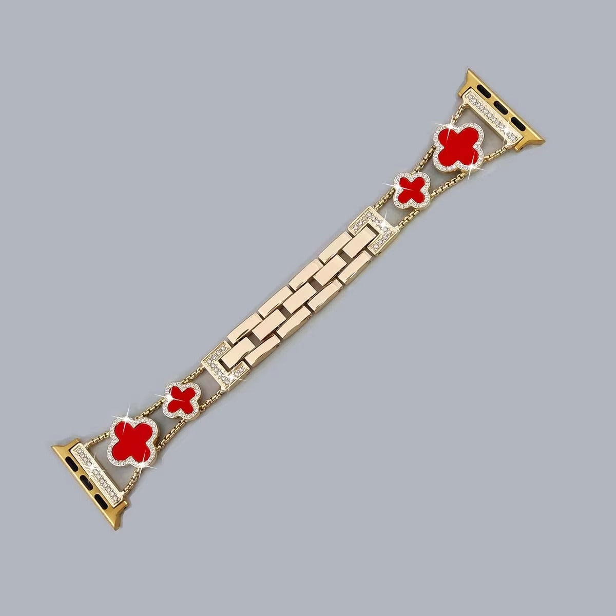 Iced Out Clover Apple Watch Band