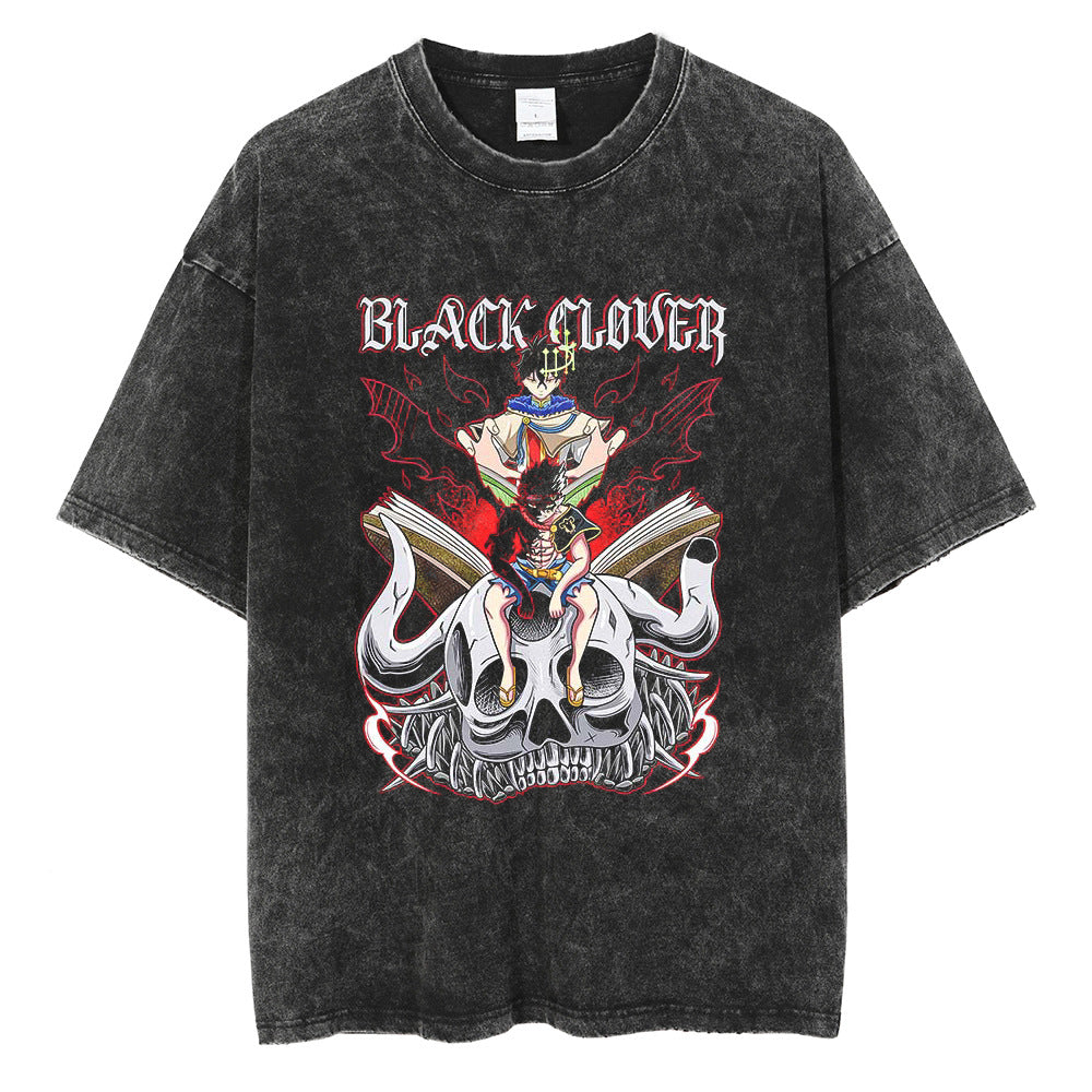 Black Clover Vintage Washed Anime Shirt