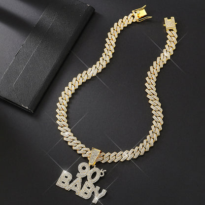 90's BABY Pendant Cuban Chain