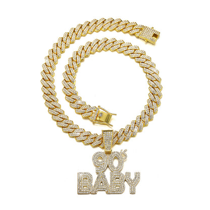 90's BABY Pendant Cuban Chain