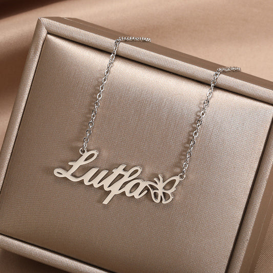 Custom name necklace English letter pendant clavicle chain