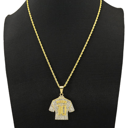 Messi No. 10 Jersey Pendant Necklace