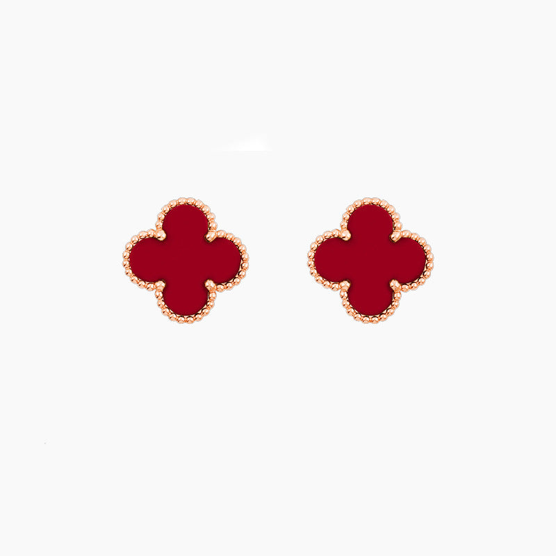 4 Leaf Clover Mini Earrings - 925 sterling silver - High Quality Dupe