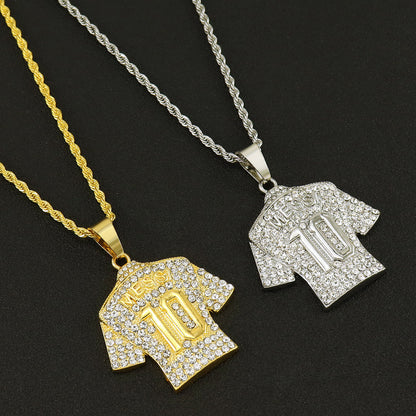 Messi No. 10 Jersey Pendant Necklace