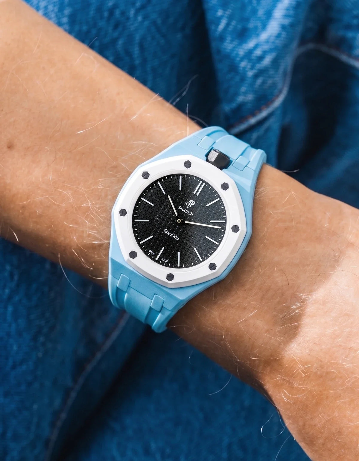 combo::light-blue::rubber-strap-for-ap-x-swatch-royal-pop-light-blue