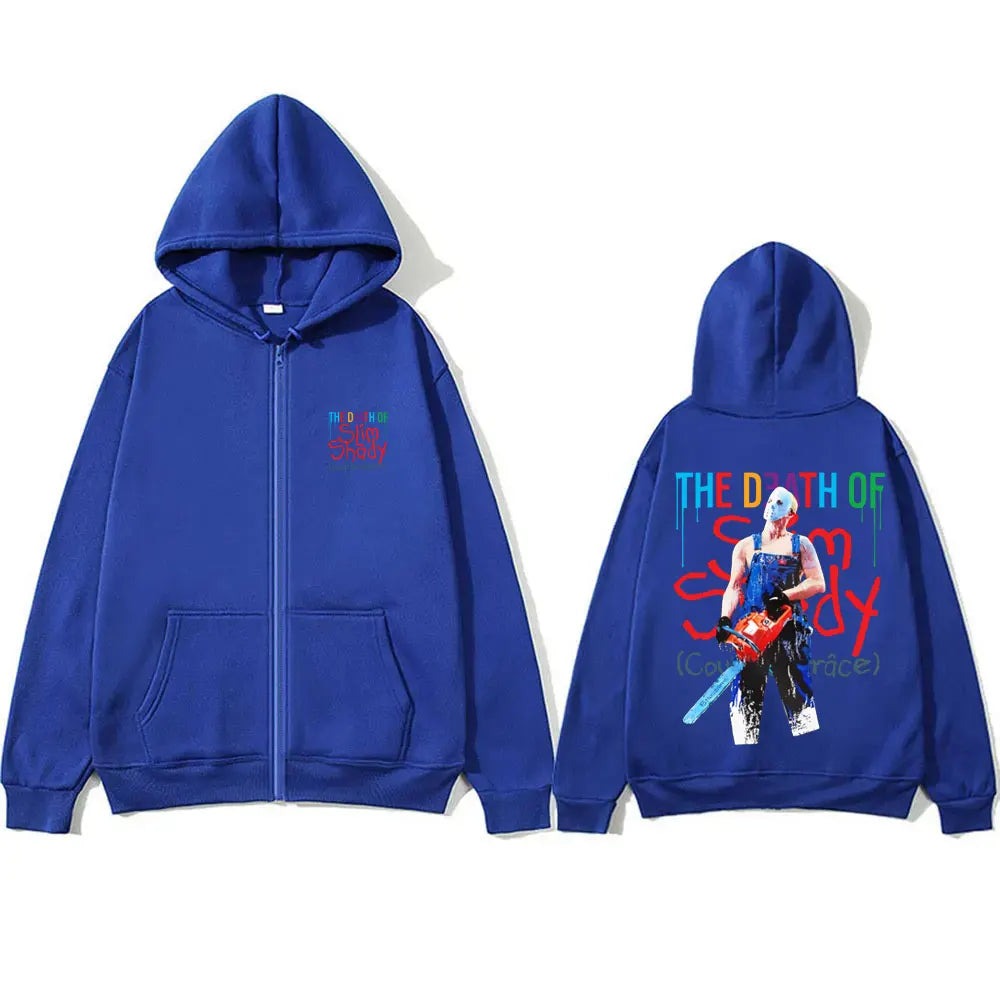 Eminem The Death of Slim Shady Graphic Zipper Hoodie