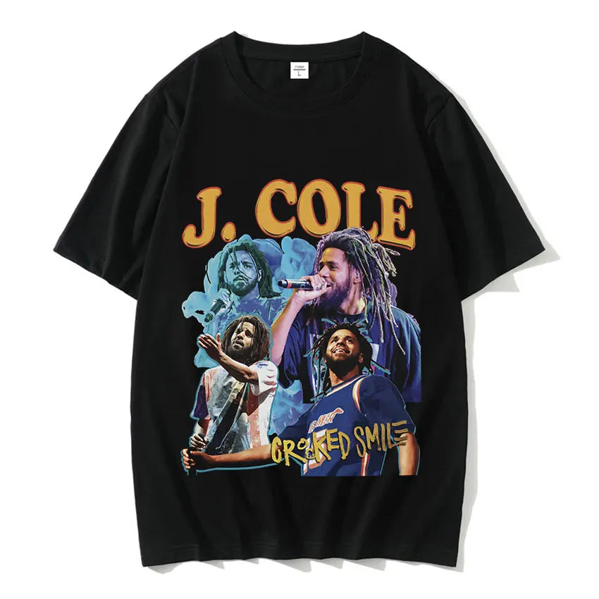 New J. Cole Rapper Vintage Graphic T-Shirt