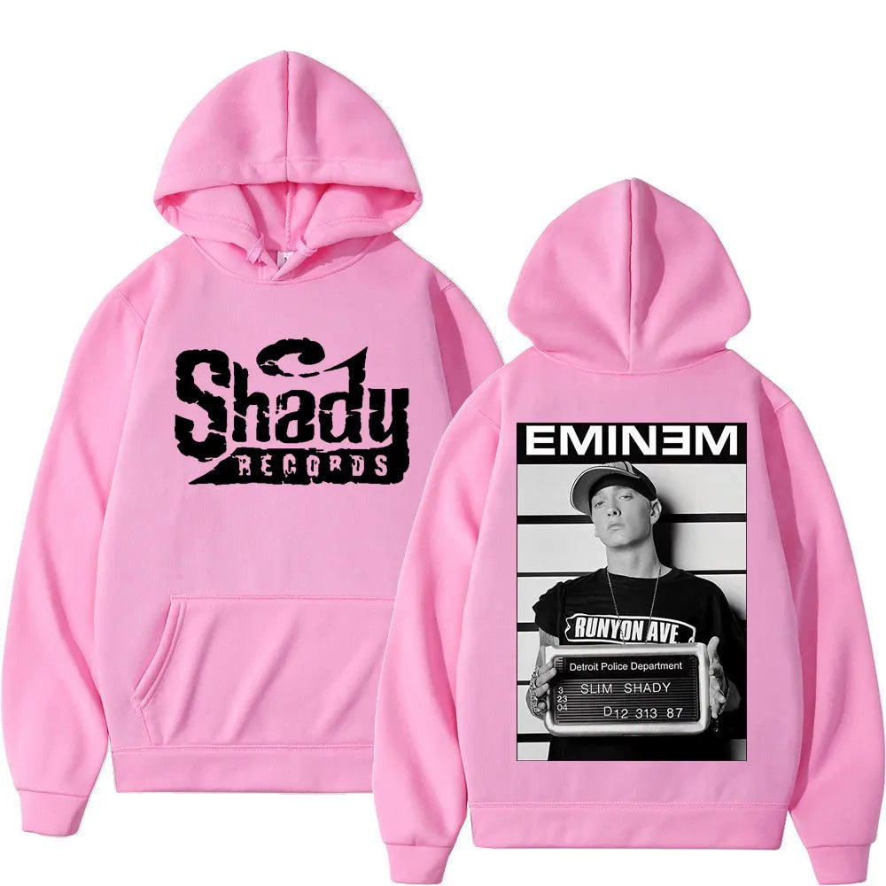 Eminem Double Sided Shady Records Graphic Hoodies