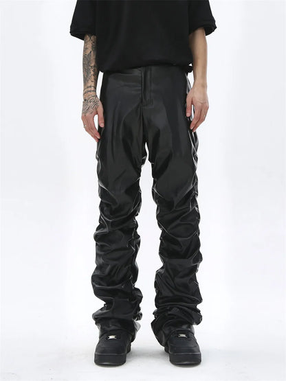 VVS Leather Stacked Pants