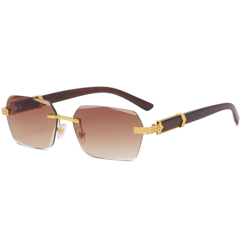 VVS Jewelry Luxury Rimless Square Sunglasses