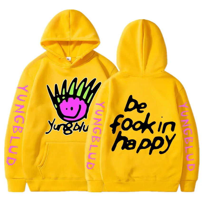 Yungblud Be Fookin Happy Graphic Hoodie