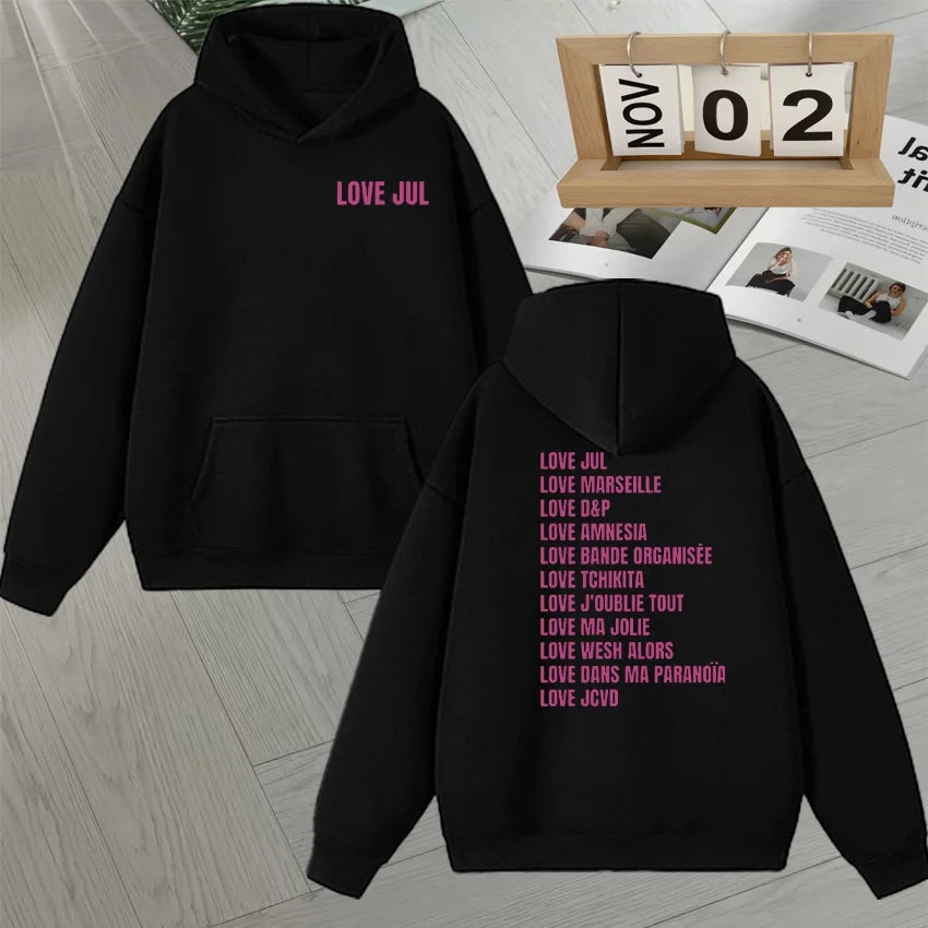 Jul Double-Sided Print Graphic Hoodie