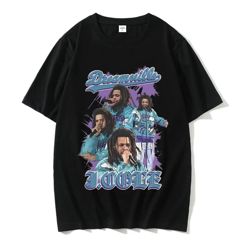 New J. Cole Rapper Vintage Graphic T-Shirt