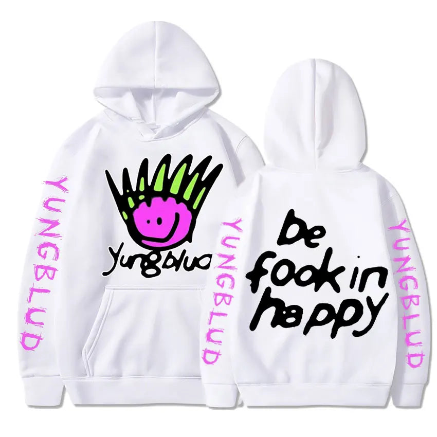 Yungblud Be Fookin Happy Graphic Hoodie