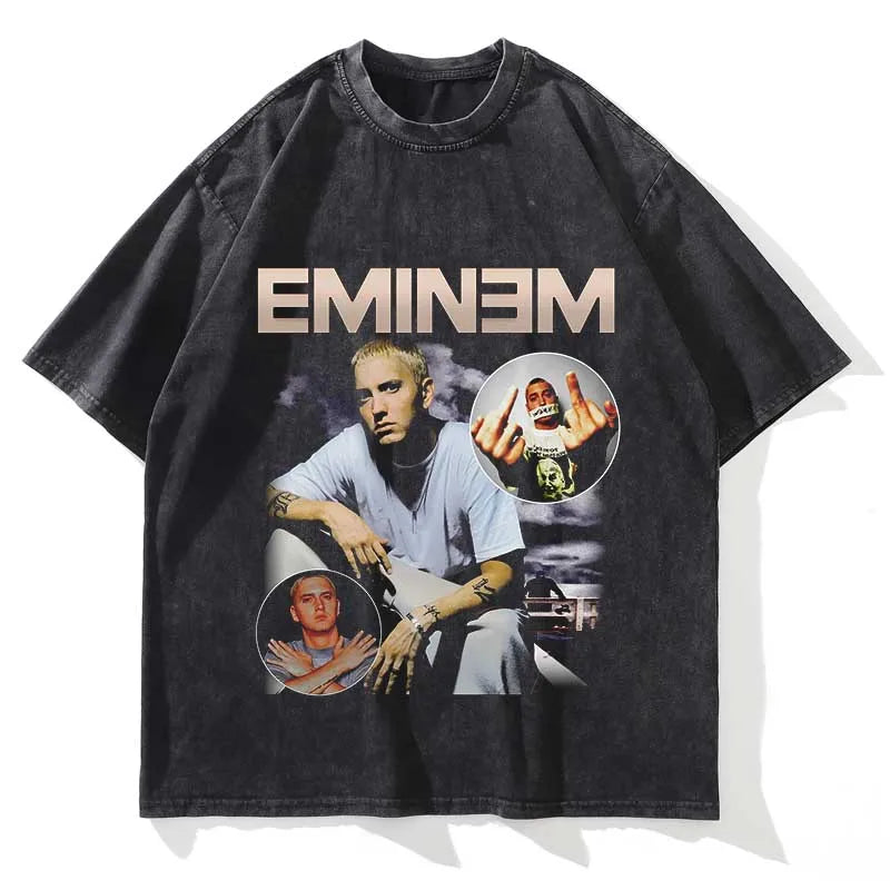 Eminem Vintage Washed Loose Graphic T-Shirt