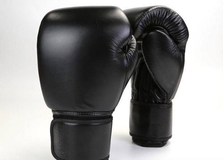 Black Leather Boxing Gloves