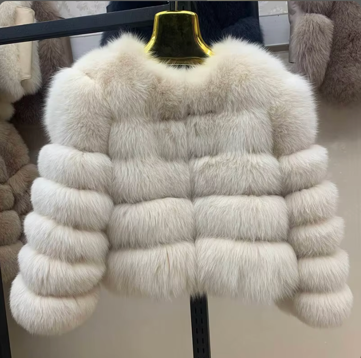 Luxury Monica Genuine Fur Fox Coat