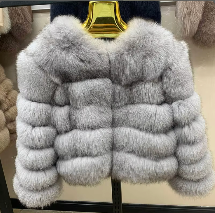 Luxury Monica Genuine Fur Fox Coat