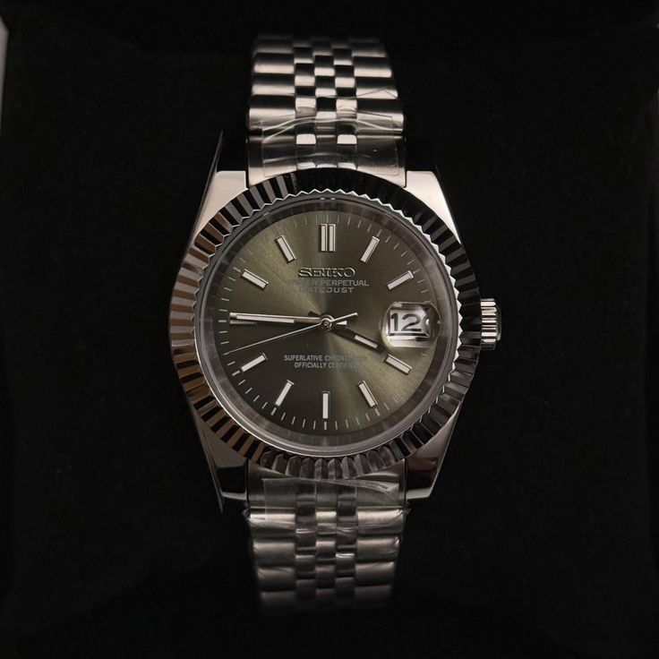 Seiko Mod Datejust | Olive Green