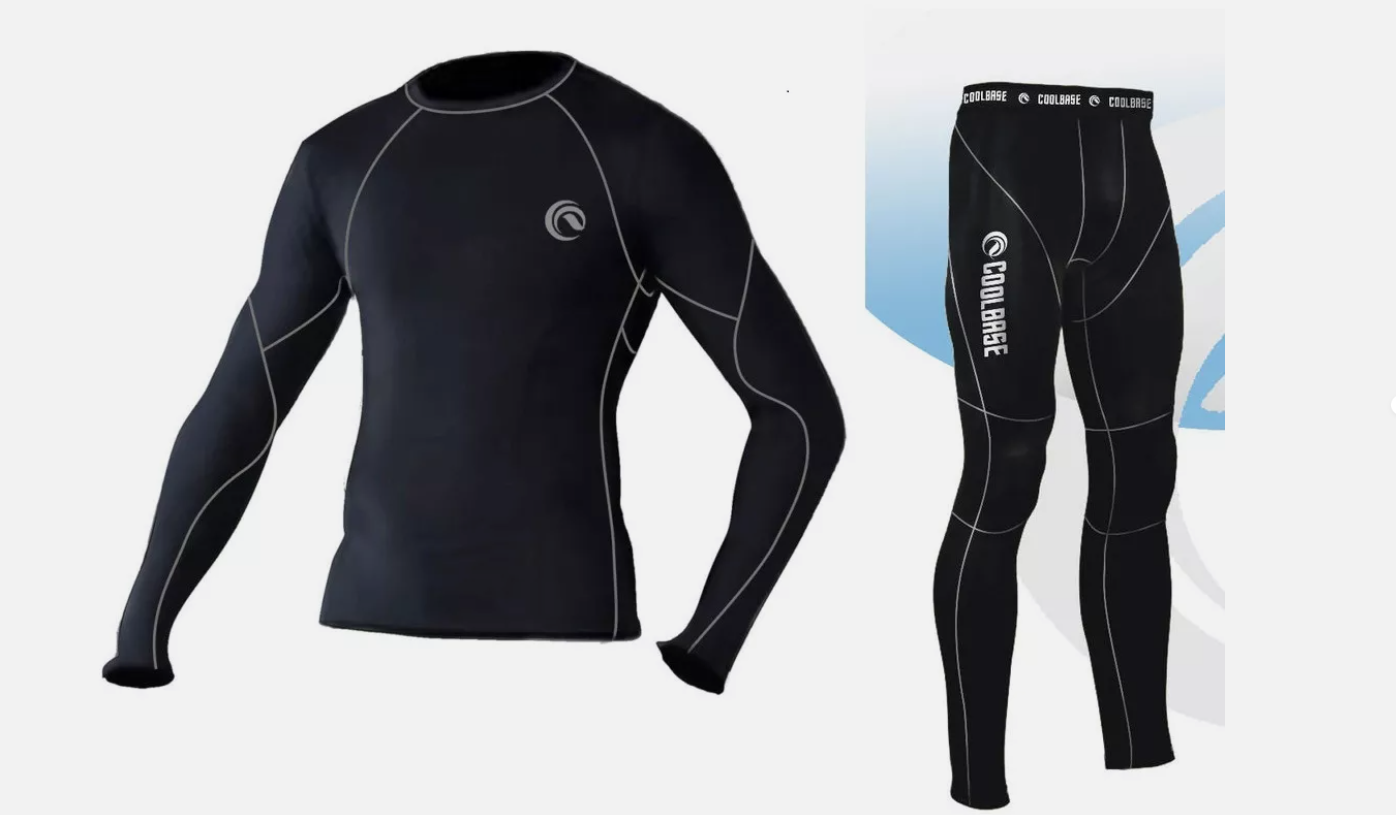 Men's CoolBase Compression Black Thermal Set