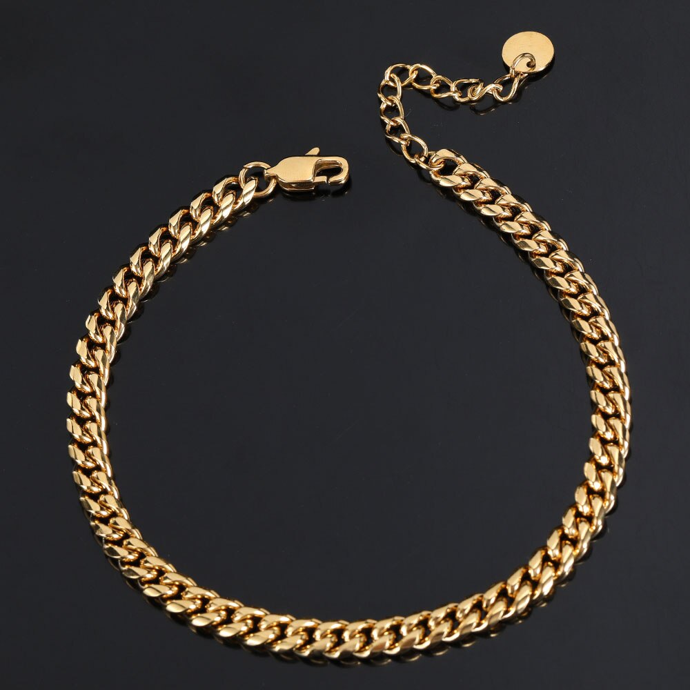 6mm Adjustable Minimal Cuban Anklet