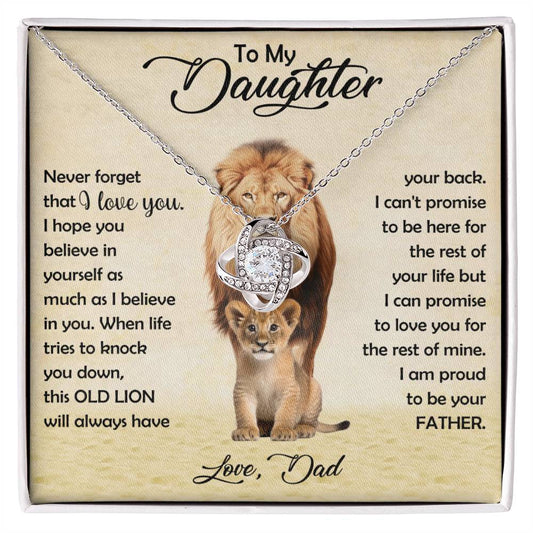 To My Daughter From Dad Message Card Necklace