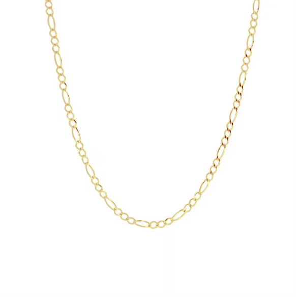 1.4MM 18K Solid Gold Figaro Chain