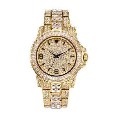 Hip Hop Fresh Jewelry hip hop jewelry Only Gold Watch 18k Gold Plated Swag and Surf Watch and Chain Combo