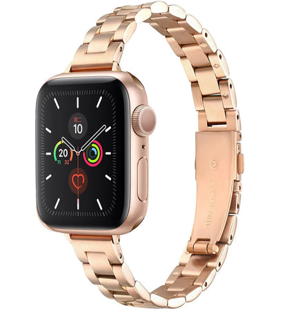 Klassisches Gliederarmband für die Apple Watch aus Edelstahl