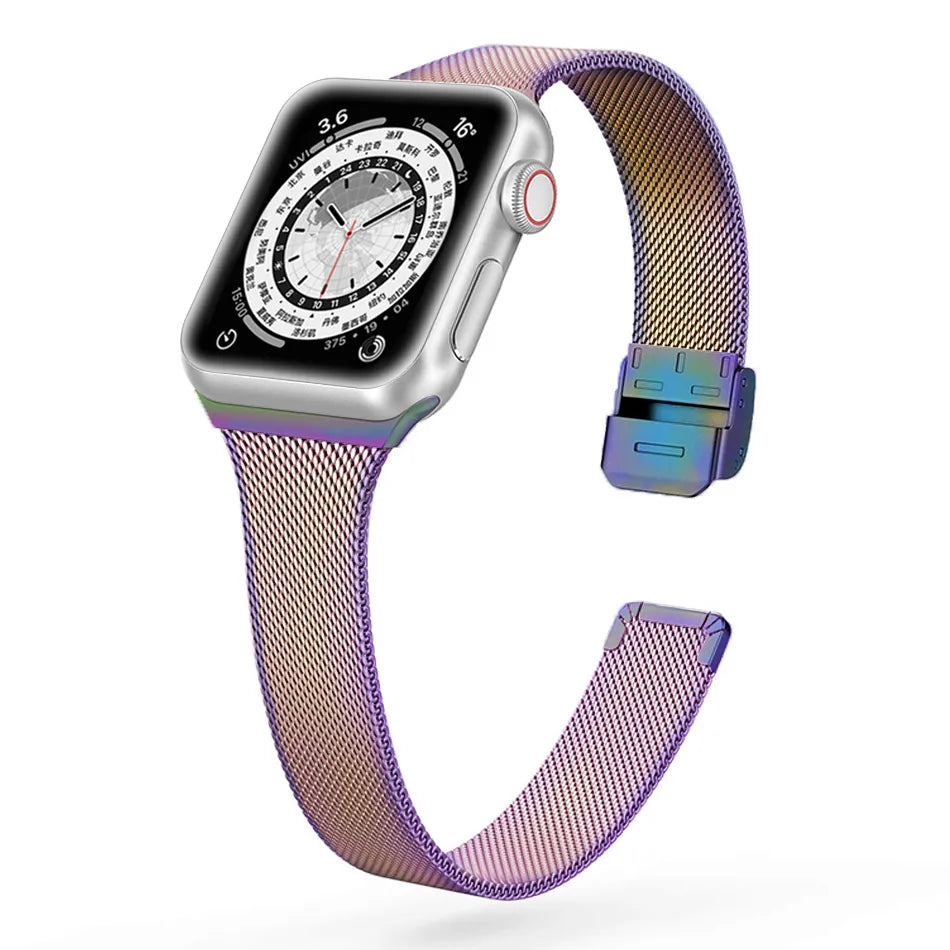 Slim Fit Metal Apple Watch Band