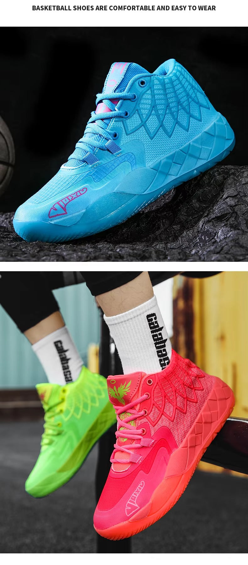 VVS High-Top Basketball Shoes - Non-Slip Sports Sneakers