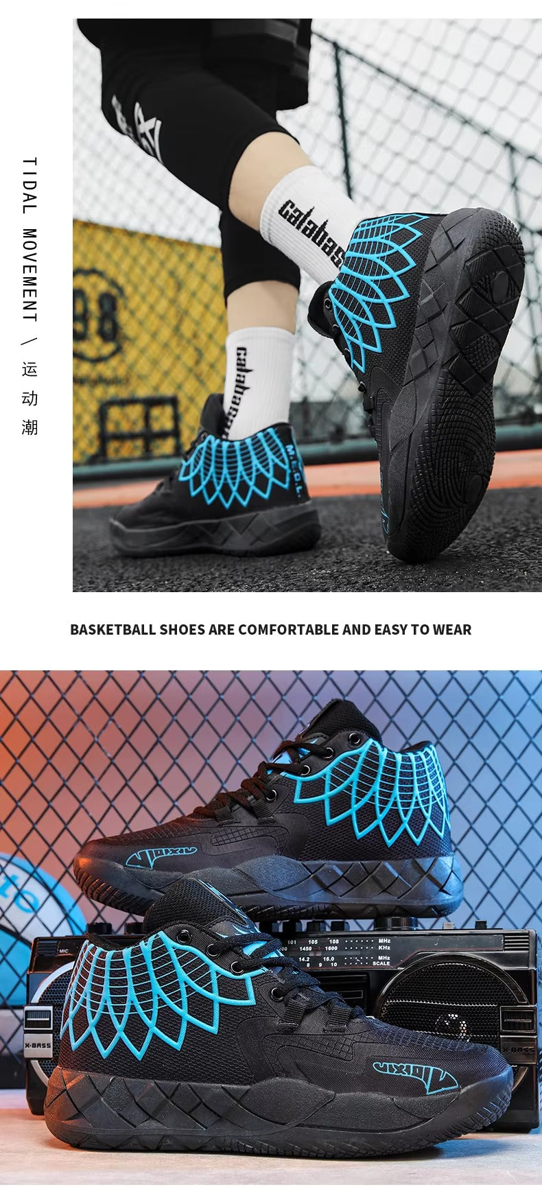 VVS High-Top Basketball Shoes - Non-Slip Sports Sneakers