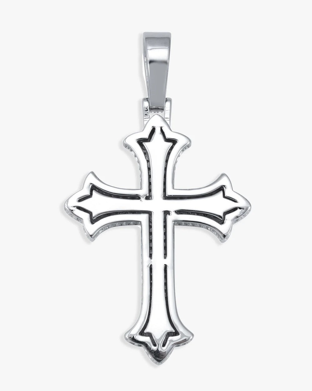 Iced Out Moissanite Cross Pendant