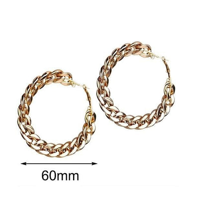 Jewelhery hip hop jewelry Vintage Cuban Hoop Earrings