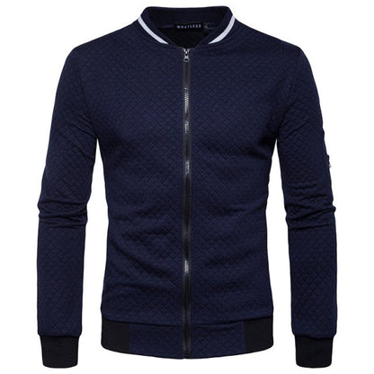 Zip Stand Collar Casual Jacket