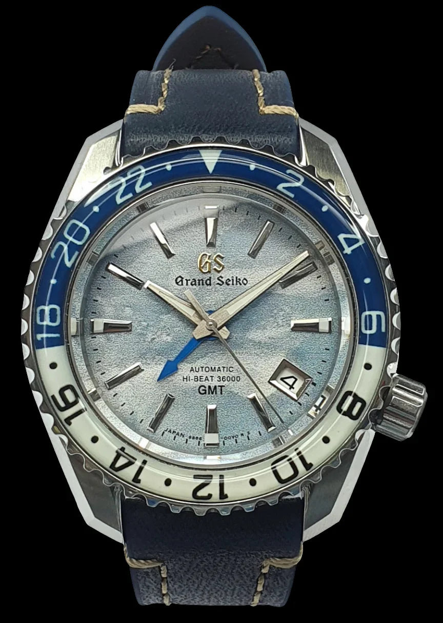 Seiko Custom Mod Grand Seiko Gmt Sea of Clouds Watch Wristwatch