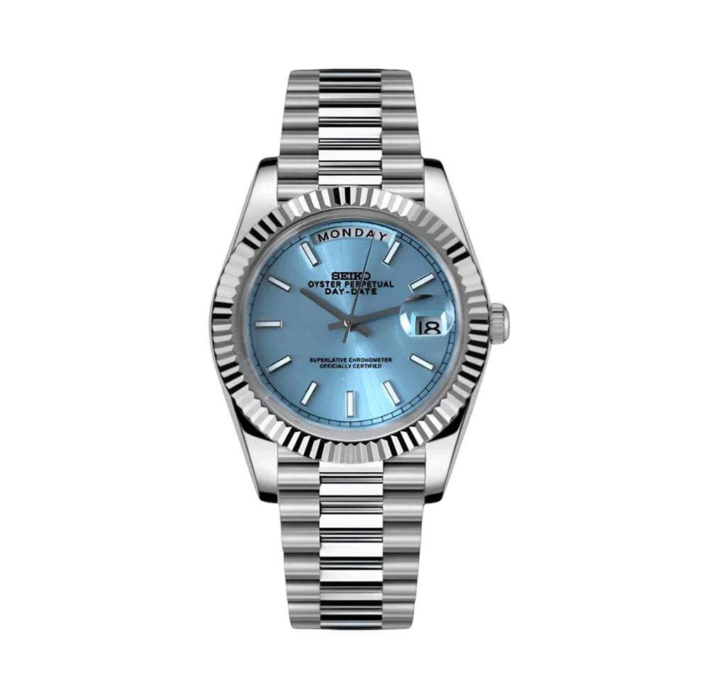 Seiko Mod Custom Day date Tiffany Watch Wristwatch