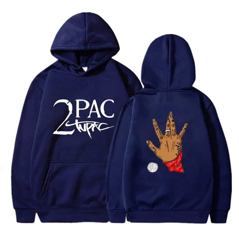 Gangsta 2Pac Winter Autumn 90s Graphic Hoodies