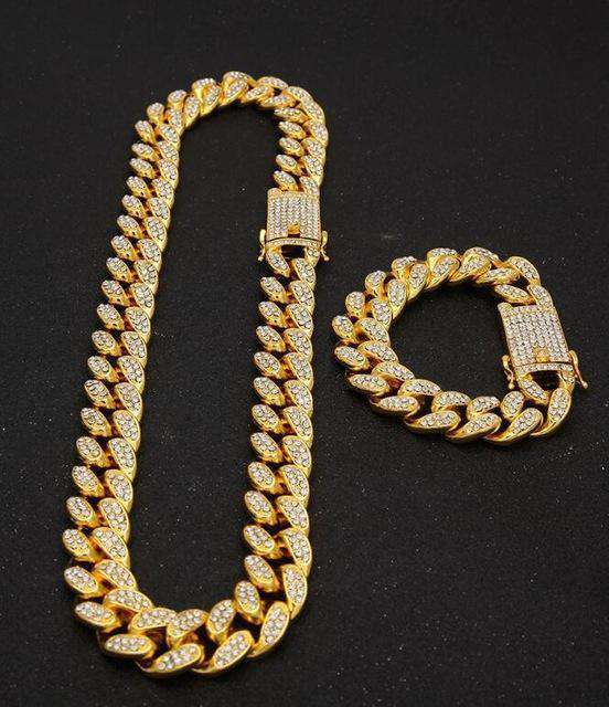 VVS Jewelry hip hop jewelry 18k Gold/Silver Chain + FREE Bracelet Bundle - Original Price