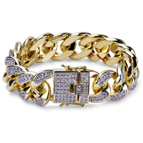 24k Gold Plated/Silver Miami Cuban Chain Bracelet
