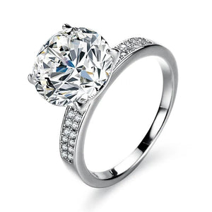 VVS Jewelry hip hop jewelry 4 Radiant Sparkle 5CT 925 Sterling Silver Moissanite Engagement Ring