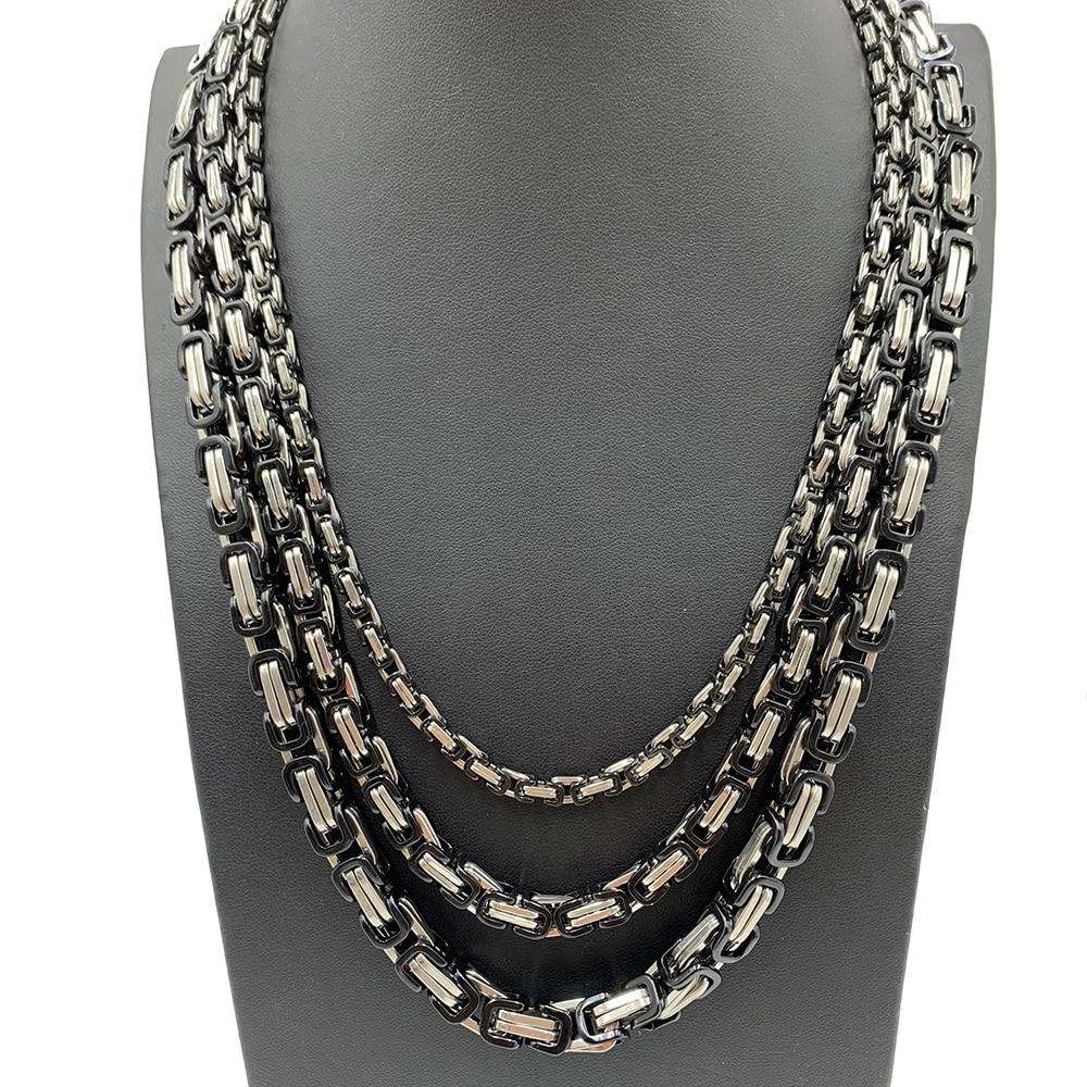 VVS Jewelry hip hop jewelry Byzantine Stainless Steel Chain & FREE Byzantine Bracelet