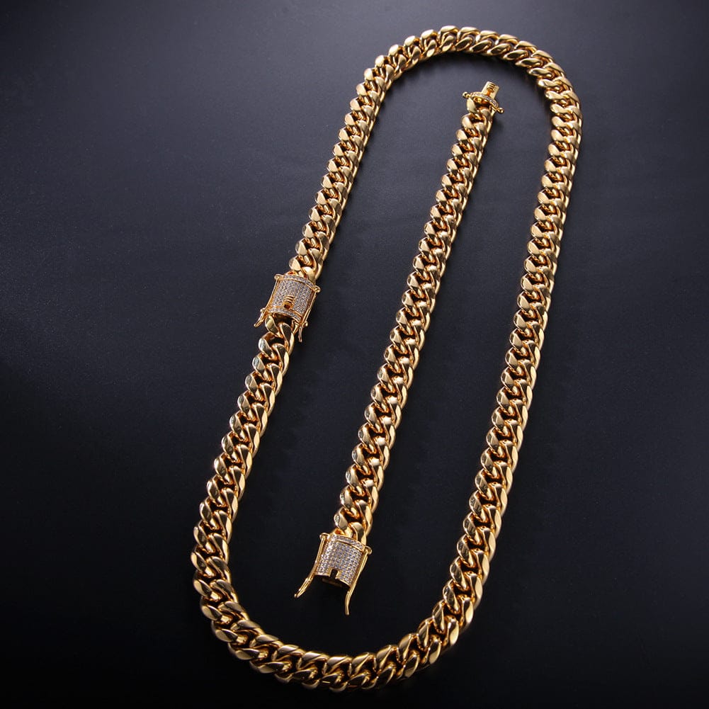 Gold 12MM Miami Cuban Chain